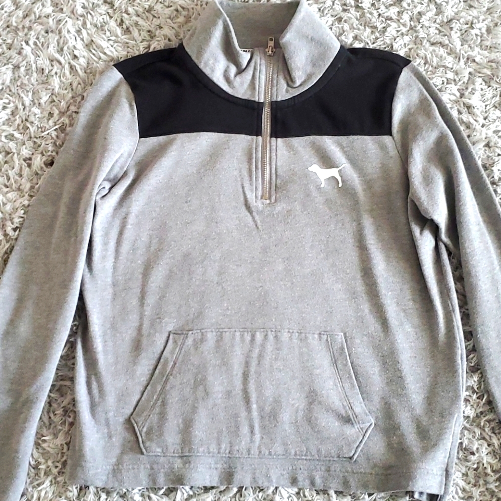 Pink victoria secret half zip